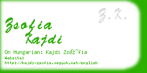 zsofia kajdi business card